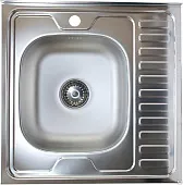 Мойка накладная 60*60 см (левая)