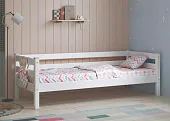 Детская кровать Соня-2 с задней защитой  Белый