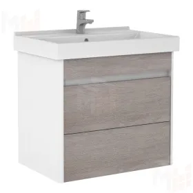 Тумба подвесная под умывальник "Fest 60" Uno с двумя ящиками В2 Домино