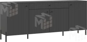 Комод Оливия (графит софт) ножки металл