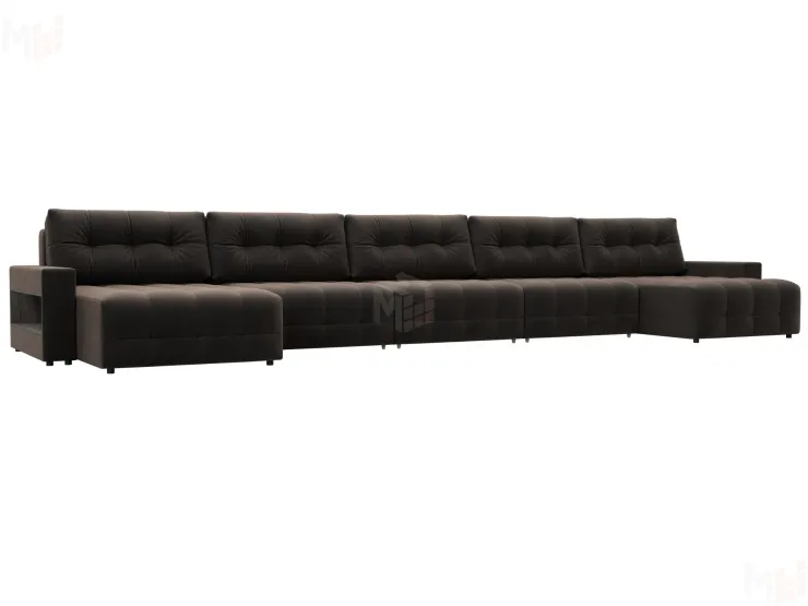 Диван П-образный с полками Лига-053 НПБ МегаЛонг