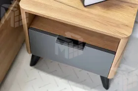 Тумба Адам  прикроватная дуб крафт золотой/графит