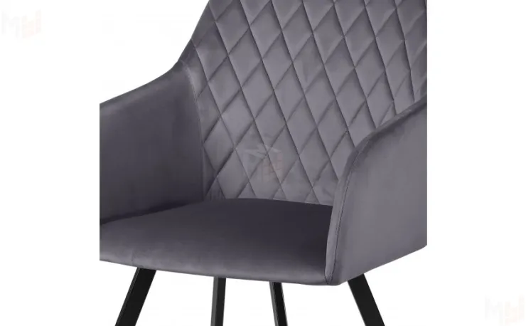 Кресло Барли Confetti темно-серый H-15/черный