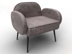 Кресло Лига-086 ( велюр NUVOLA 34 светло-коричневый )