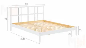 Кровать из массива Войвыв 160*200 белая