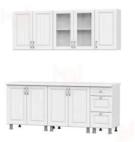 Кухонный гарнитур Прованс (2,0м) (МДФ) (без столешниц) Белый 