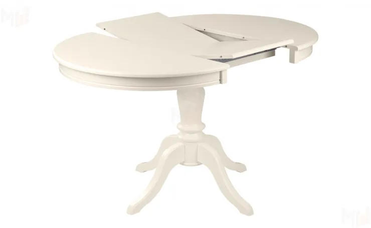 Обеденная группа стол Элат D90 Слоновая кость и 2 стула Арктос Слоновая кость/Бежевый жаккард