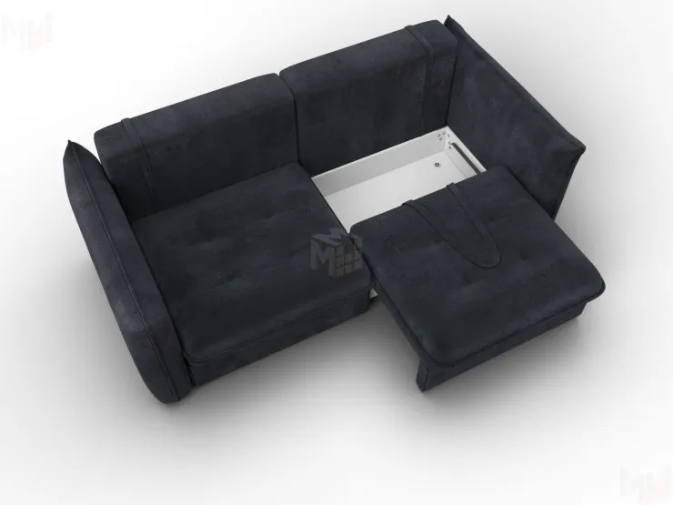 Диван прямой Лига-100 НПБ ( TOWER 11 темно-серый )