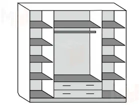 Шкаф Лакированный 4х-створчатый ШР-4