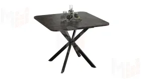 Стол обеденный раздвижной Лиссабон Тип 1 Черный муар, Ателье темный