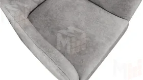 Стул Chester Т6 Белый муар Велюр V004 светло-серый