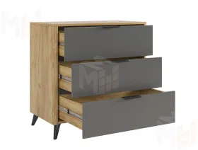 Комод Адам дуб крафт золотой/графит