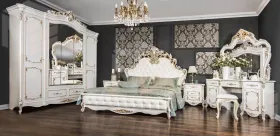 Спальня Флоренция 5-ств белый перламутр глянец