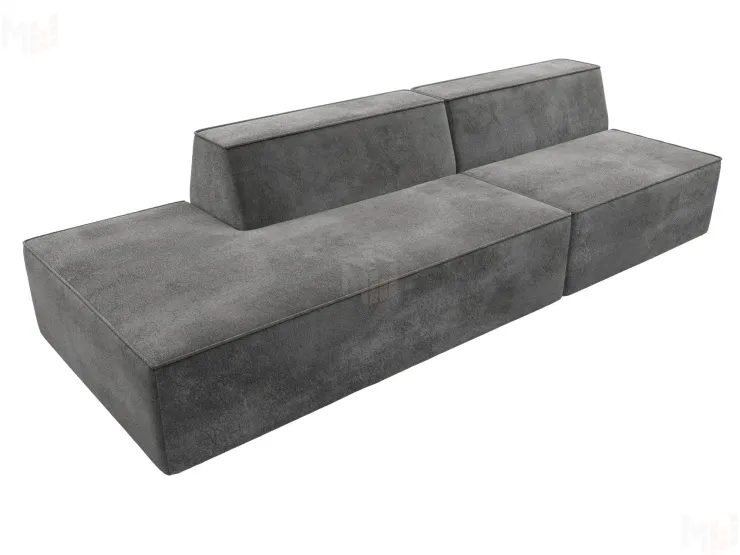 Диван прямой модульный Монс Модерн левый ( TOWER 10 серый )