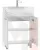 Тумба под умывальник "Уют 60" Контраст без ящика Айсберг