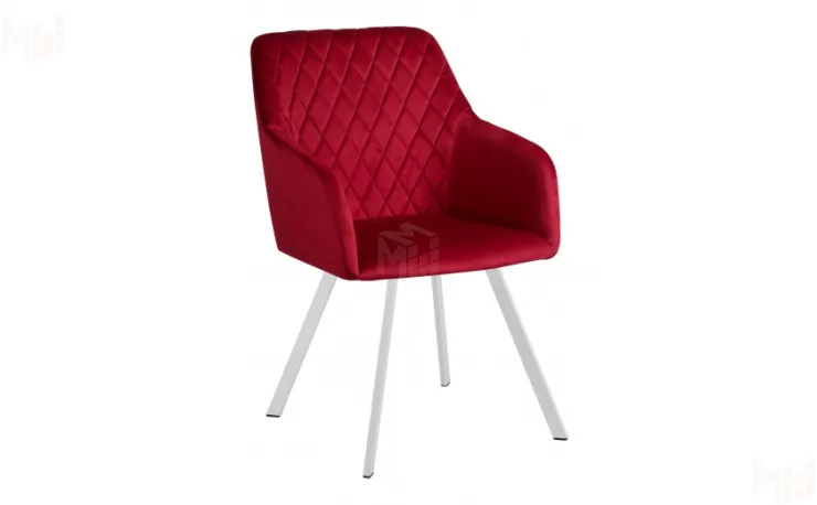 Кресло поворотное Барли Confetti bordo/белый