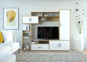 Гостиная Пекин (дуб золотой/белый)