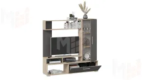 Стенка для гостиной Сиена Дуб Сонома, Графит Серый