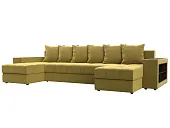 Диван П-образный Дубай полки справа