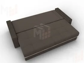 Диван прямой с декором Лига-096 НПБ ( Амур 05 коричневый;бежевый )