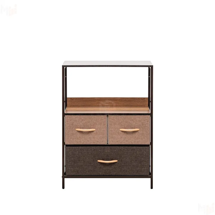 Комод Leset Локи 3 ящ., Коричневый (Коричневый/Бежевый, светло-коричневый, темно-коричневый)