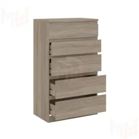 Комод Кастор 5 ящиков сонома