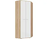 Шкаф угловой ИТАЛИЯ ШУ-800 сонома/белый глянец