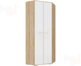 Шкаф угловой ИТАЛИЯ ШУ-800 сонома/белый глянец