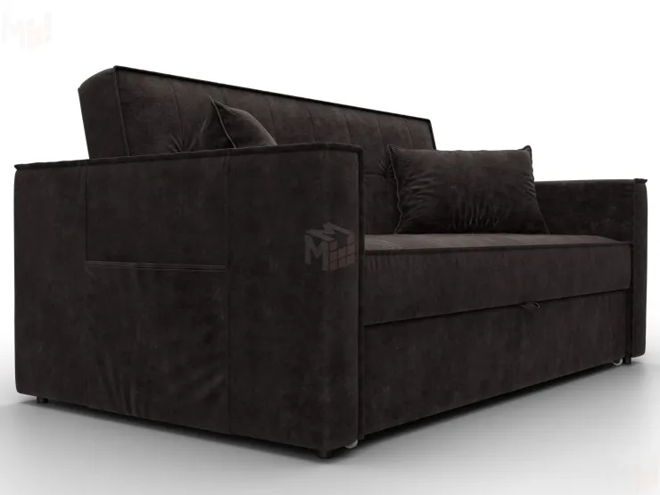 Диван прямой Лига-104 (140) ( BRUT 17 коричневый )