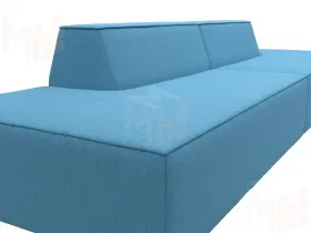 Диван прямой модульный Монс лофт ( Амур голубой )