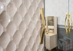 Шкаф Lara 4-дверный бежевый глянец