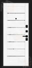 Входная металлическая дверь Прайд Total Black/Snow Melinga