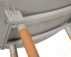 Стул обеденный DOBRIN ALIEN (ножки светлый бук, цвет светло-серый (GR-01))