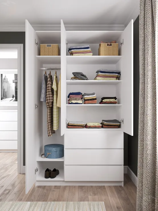 Шкаф Мори 1200.1 белый