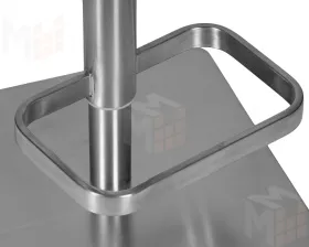 Стул барный DOBRIN ALDO (черный PU YP33-19, основание из нержавеющей стали)