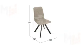 Стул Стенли К2 Черный муар, Велюр Confetti Smoke