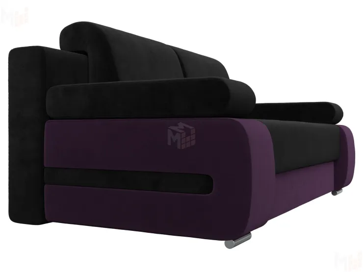 Диван прямой Денвер (Черный\Фиолетовый)