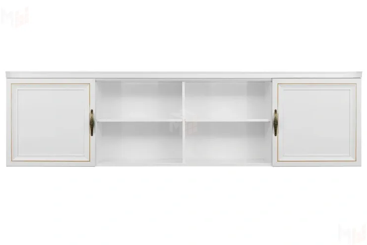 Секция навесная мост Натали белый глянец