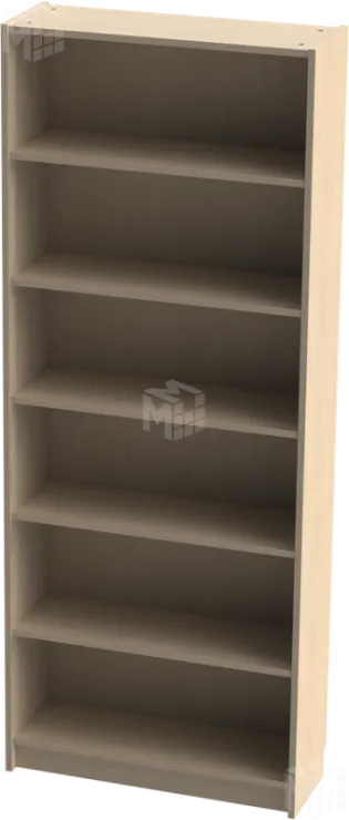 S00371 Варма 80 стеллаж 78х198х28 шпон дуб, беленый