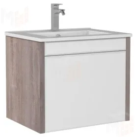 Тумба подвесная под умывальник"Quadro 60" с двумя ящиками В2 Домино