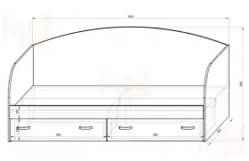 Кровать Фанки-4/1 + тумба 13/8СВ + кровать нижняя 13/7СВ