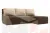 Угловой диван Комо бежево-коричневый 