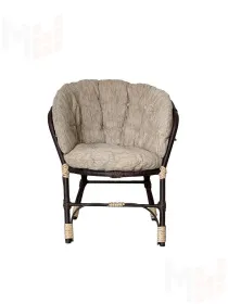 Комплект Багама с диваном и бежевыми ушастыми подушками (полиротанг)