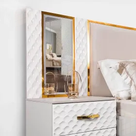 Зеркало Lara для прикроватной тумбы белый глянец