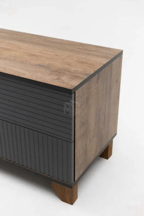 Тумба под ТВ Копенгаген с дверцей (дуб самдал/серый графит)