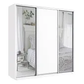 Шкаф-купе Экспресс трио (2 зеркала) 2100 Белый