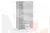 Шкаф 3-створчатый Гламур белый/белый глянец