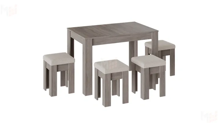 Обеденная группа Ганновер - ГН №2 Дуб Сонома трюфель, Рогожка Capri Бежевая