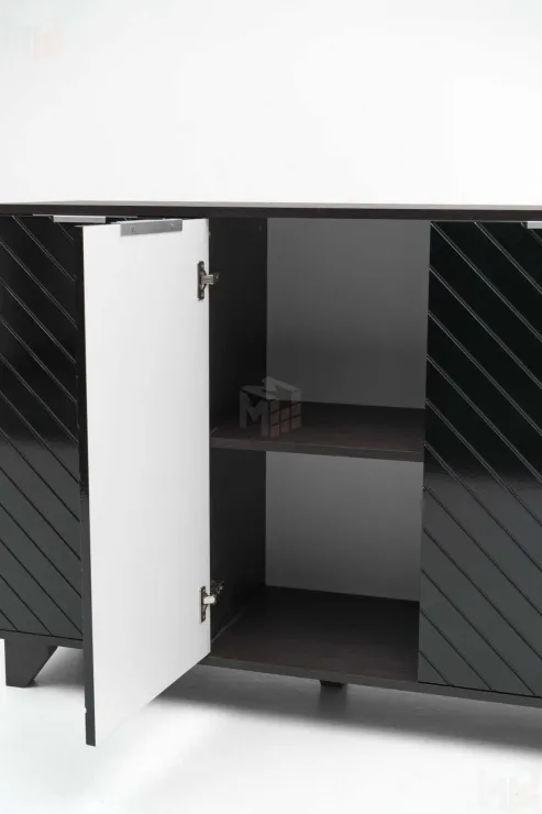 Комод Стокгольм (венге/черный матовый)