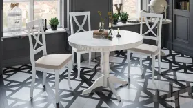 Стул Лион 2 Белый матовый, тк №108